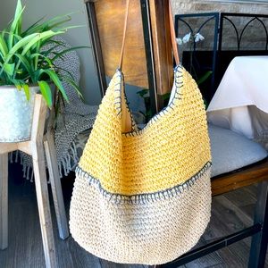 Samona straw shoulder bag